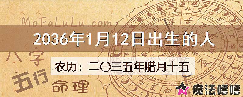 2036年1月12日出生的人