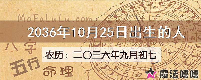 2036年10月25日出生的人