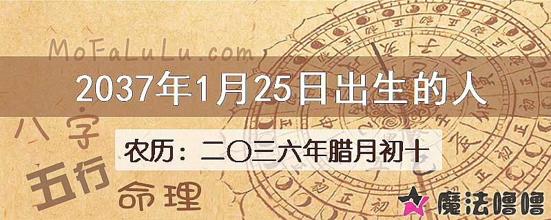 2037年1月25日出生的人