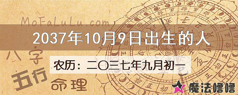 2037年10月9日出生的人