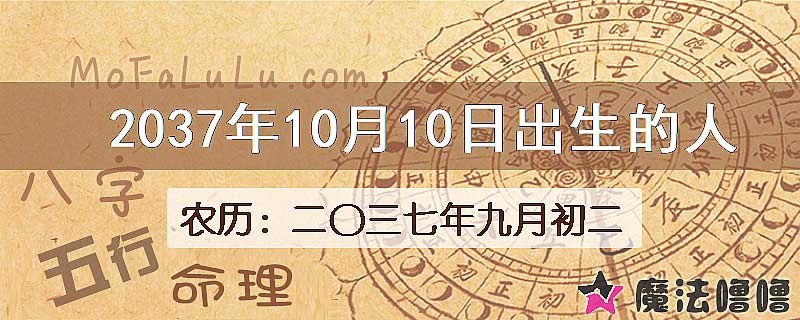 2037年10月10日出生的人