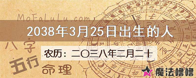 2038年3月25日出生的人
