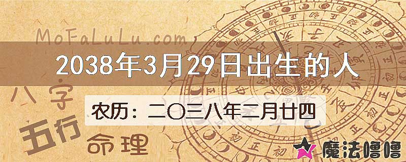 2038年3月29日出生的人