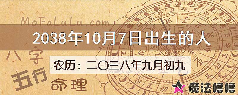 2038年10月7日出生的人