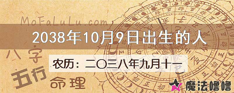 2038年10月9日出生的人