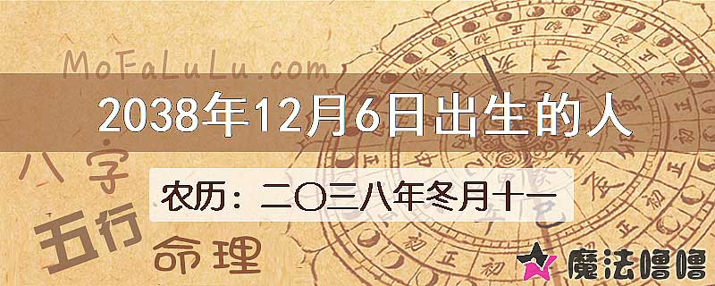 2038年12月6日出生的人
