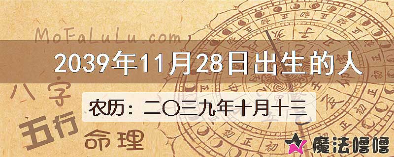 2039年11月28日出生的人
