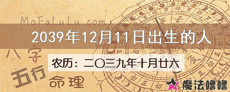 2039年12月11日出生的人