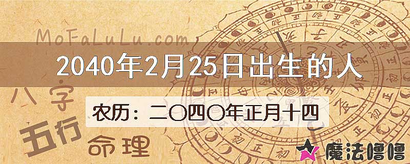 2040年2月25日出生的人