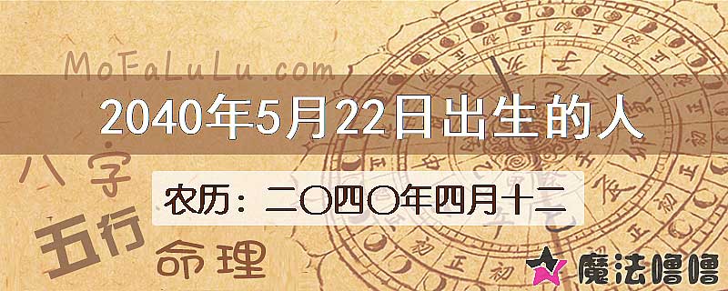 2040年5月22日出生的人
