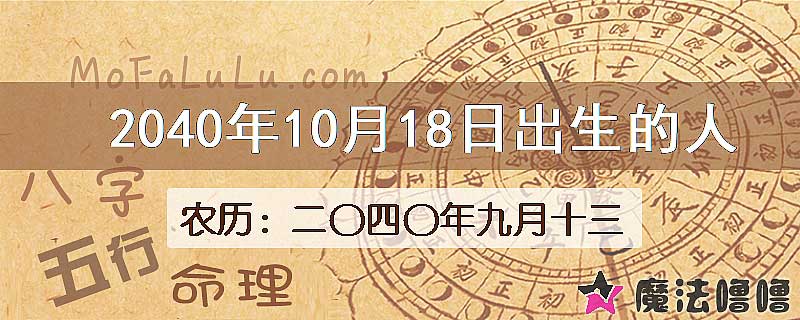 2040年10月18日出生的人