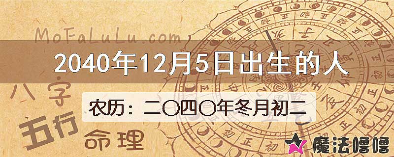2040年12月5日出生的人