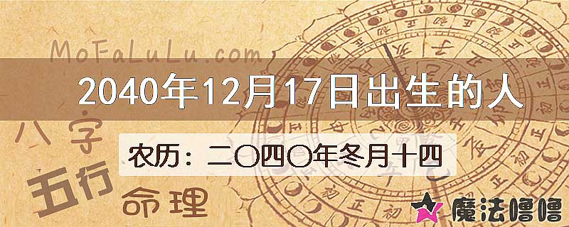 2040年12月17日出生的人