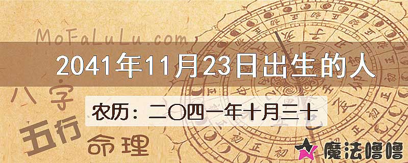 2041年11月23日出生的人