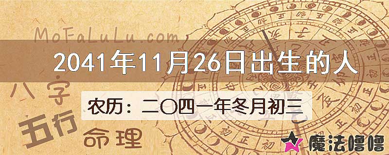 2041年11月26日出生的人