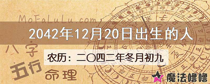 2042年12月20日出生的人