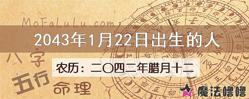 2043年1月22日出生的人