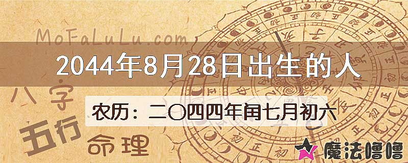 2044年8月28日出生的人