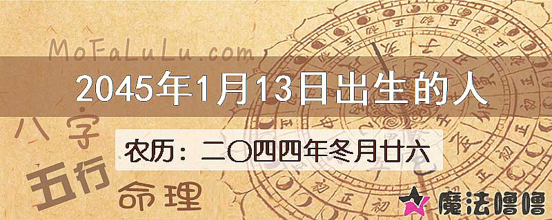 2045年1月13日出生的人