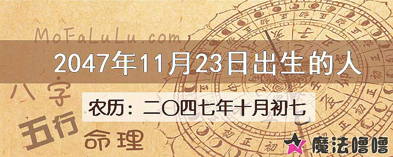 2047年11月23日出生的人