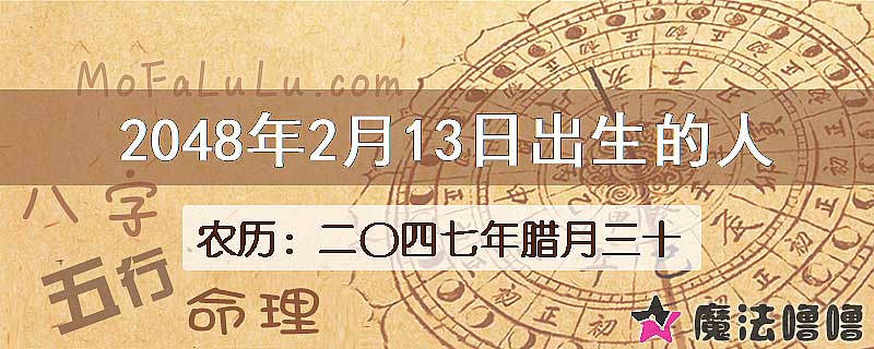 2048年2月13日出生的人