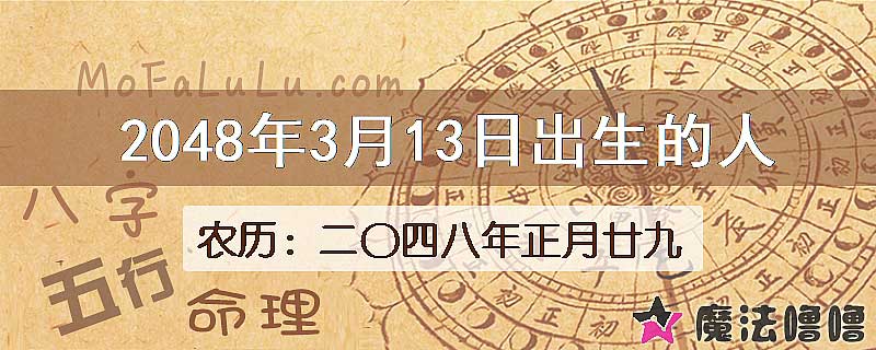 2048年3月13日出生的人