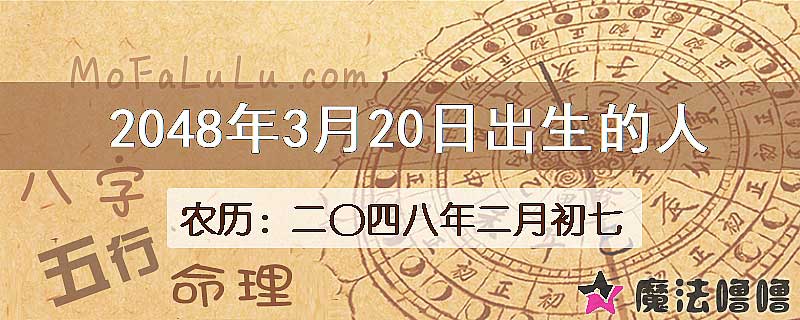 2048年3月20日出生的人