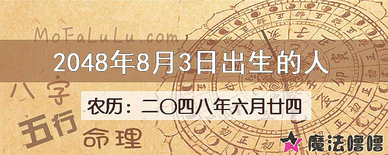 2048年8月3日出生的人