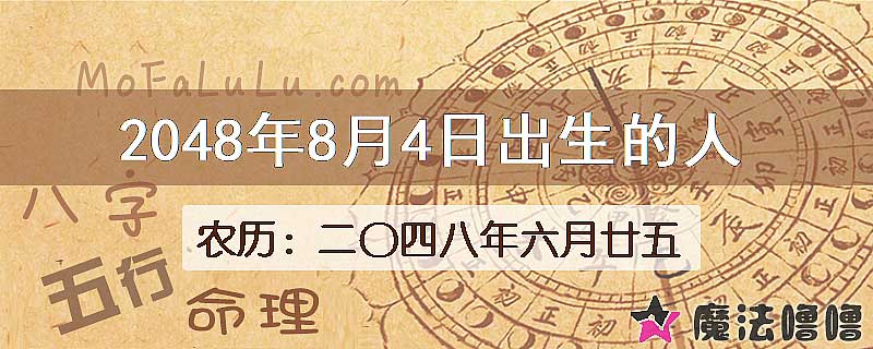 2048年8月4日出生的人