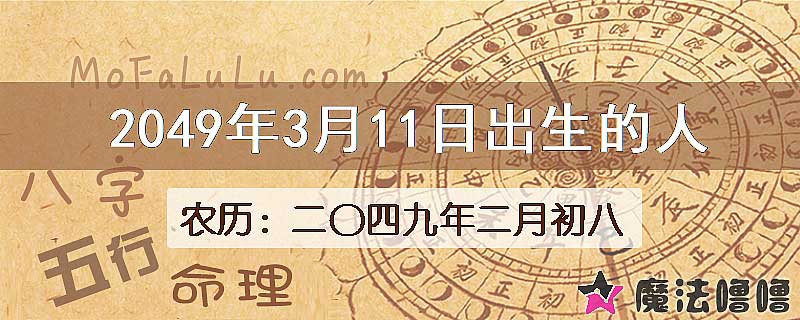 2049年3月11日出生的人