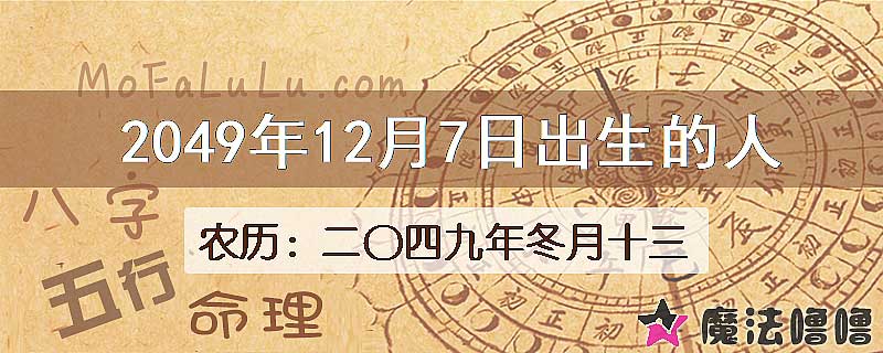 2049年12月7日出生的人