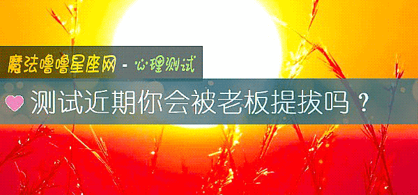 测试近期你会被老板提拔吗？
