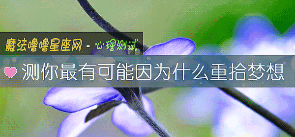 测你最有可能因为什么重拾梦想