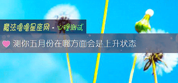 测你五月份在哪方面会是上升状态