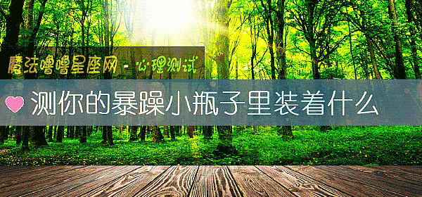 测你的暴躁小瓶子里装着什么