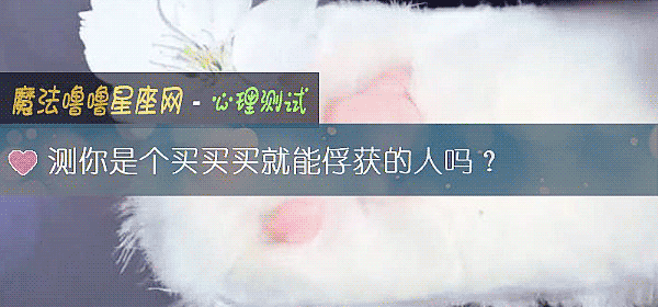 测你是个买买买就能俘获的人吗？