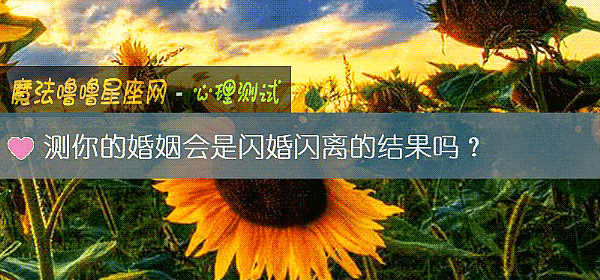 测你的婚姻会是闪婚闪离的结果吗？