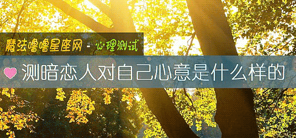 测暗恋人对自己心意是什么样的