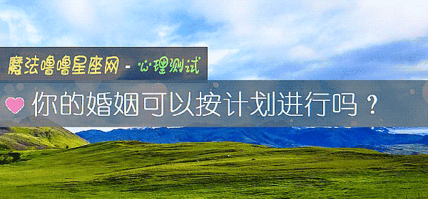 你的婚姻可以按计划进行吗？