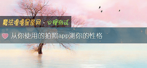 从你使用的拍照app测你的性格