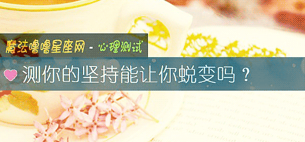 测你的坚持能让你蜕变吗？