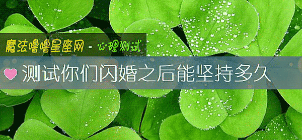 测试你们闪婚之后能坚持多久