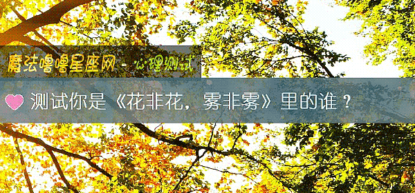 测试你是《花非花，雾非雾》里的谁？