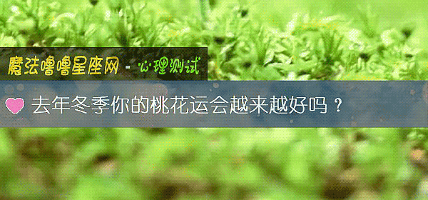 去年冬季你的桃花运会越来越好吗？