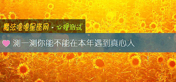测一测你能不能在本年遇到真心人