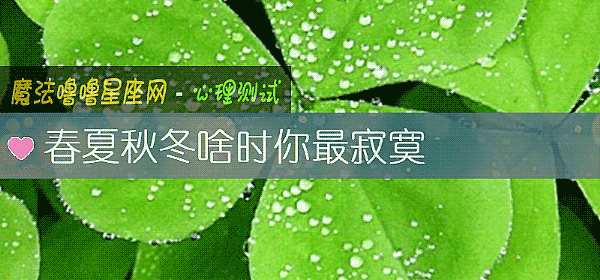 春夏秋冬啥时你最寂寞