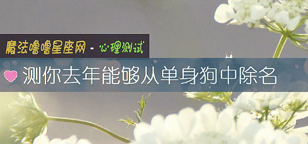 测你去年能够从单身狗中除名