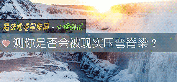 测你是否会被现实压弯脊梁？