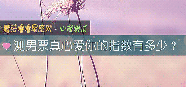 测男票真心爱你的指数有多少？