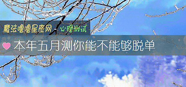 本年五月测你能不能够脱单